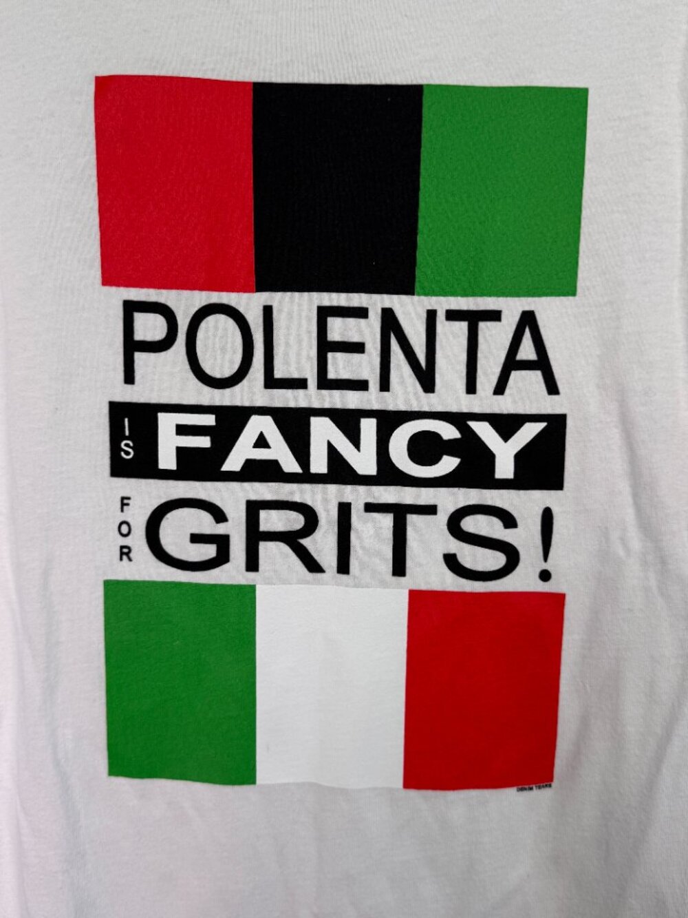 Denim Tears Shirt Mens XXL Polenta Is Fancy For Grits Graphic Tee Streetwear USA - Picture 6 of 13